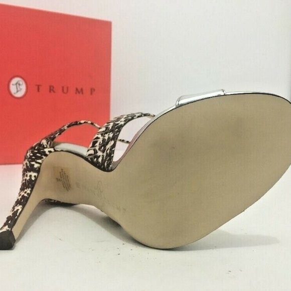 🆕Ivanka Trump Open Toe Crisscross Heel Mule Snake - Picture 8 of 8